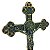 Cruz de Mesa em Metal com Medalha de São Bento - Cor Ouro Velho - 14 cm - A Peça - Cód.: 4350 - Imagem 3