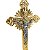 Cruz Raida em Metal Dourado - Cristo Prateado - Pacote com 3 Peças - Cód.: 7990 - Imagem 3