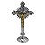 Cruz Raida em Metal Prateado - Cristo Dourado -  Pacote com 3 Peças - Cód.: 8031 - Imagem 1