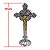 Cruz Raida em Metal Prateado - Cristo Dourado -  Pacote com 3 Peças - Cód.: 8031 - Imagem 2