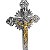 Cruz Raida em Metal Prateado - Cristo Dourado -  Pacote com 3 Peças - Cód.: 8031 - Imagem 3