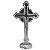 Cruz Raida em Metal Prateado - Cristo Dourado -  Pacote com 3 Peças - Cód.: 8031 - Imagem 4