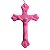 Terço do Sagrado Coração de Jesus em Plástico - Cor Rosa - Pacote com 12 Peças - Cód.: 8047 - Imagem 4