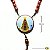 Medalhão para carro, em madeira resinada com fecho - Nossa Senhora Aparecida - O pacote com 3 peças - Cód.: 0721 - Imagem 2