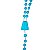 Mini Terço em Plástico - Cor Azul - A Dúzia - Cód.: 8898 - Imagem 2
