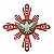 Mini Divino Espírito Santo de Parede em MDF - Cor Vermelho - O Pacote com 3 Peças - Cód.: 8189 - Imagem 1