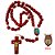 Terço em Madeira do Sagrado Coração de Jesus e Rosa Mística - Entremeio Oval - Pacote com 6 Peças - Cód.: 0893 - Imagem 1