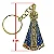 Chaveiro de Nossa Senhora Aparecida em Metal - Cor Dourada e Azul - Pacote com 3 Peças - Cód.: 5301 - Imagem 4