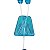 Terço em Plástico - Nossa Senhora Aparecida e Sagrado Coração de Jesus - Azul Claro / Turquesa - Transparente - A Dúzia - Cód.: 8897 - Imagem 4