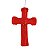 Terço em Plástico - Nossa Senhora Aparecida e Sagrado Coração de Jesus - Vermelho - Transparente - A Dúzia - Cód.: 8897 - Imagem 2