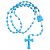 Terço em Plástico - Nossa Senhora Aparecida e Sagrado Coração de Jesus - Azul Claro - A Dúzia - Cód.: 8897 - Imagem 1