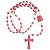 Terço em Plástico - Nossa Senhora Aparecida e Sagrado Coração de Jesus - Rosa Claro - A Dúzia - Cód.: 8897 - Imagem 1