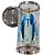 Castiçal para vela de 7 dias GG - Com Imagem de Nossa Senhora das Graças - em Vidro e alumínio - A Peça - Cód.: 8889 - Imagem 2