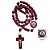 Terço em Madeira de Nossa Senhora de Guadalupe e Sagrado Coração de Jesus - Entremeio Redondo - Pacote com 6 Peças - Cód.: 0893 - Imagem 1