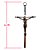 Cruz de Parede em Metal - Cor "Ouro Velho" - 14 cm - Pacote com 3 Peças - Cód.: 9213 - Imagem 2