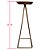 Castiçal Litúrgico para Altares em Metal Dourado - 30 cm - A Peça - Cód.: 8285 - Imagem 3