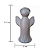 Estatua de Anjo em Cerâmica - Cinza - A Peça - Cód.: 9822 - Imagem 3