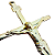 Cruz de Parede Dourada em Metal- 21 cm - A Peça - Cód.: 9149 - Imagem 2