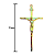 Cruz de Parede Dourada em Metal- 21 cm - A Peça - Cód.: 9149 - Imagem 3