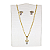 Conjunto de Brincos e Colar Dourado Pingentes de Anjos com Zircônia - A Peça - Cód.: 8212 - Imagem 2