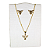 Conjunto de Brincos e Colar Dourado do Espirito Santo - A Peça - Cód.: 8151 - Imagem 2