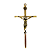 Cruz de Parede Dourada em Metal- 21 cm - O Pacote com 3 Peças - Cód.: 9633 - Imagem 1