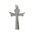 Pingente Crucifixo da Santíssima Trindade Banho Níquel - altura 4 cm - A Dúzia - Cód.: 8844 - Imagem 4