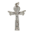 Pingente Crucifixo da Santíssima Trindade Banho Níquel - altura 4 cm - A Dúzia - Cód.: 8844 - Imagem 1