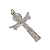 Pingente Crucifixo da Santíssima Trindade Banho Níquel - altura 4 cm - A Dúzia - Cód.: 8844 - Imagem 2