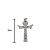 Pingente Crucifixo da Santíssima Trindade Banho Níquel - altura 4 cm - A Dúzia - Cód.: 8844 - Imagem 3