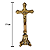 Cruz de Mesa em Metal Dourada - 17 cm - A Peça - Cód.: 2823 - Imagem 2