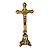 Cruz de Mesa em Metal Dourada - 17 cm - A Peça - Cód.: 2823 - Imagem 1