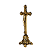 Cruz de Mesa em Metal Dourada - 17 cm - A Peça - Cód.: 2823 - Imagem 3