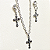 Conjunto Brincos e Colar Crucifixo M em Aço Inox - O Pacote com 3 Peças - Cód.: 9868 - Imagem 3