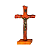 Cruz de Mesa Rustica em Madeira - 14 cm - O Pacote com 3 Peças - Cód.: 9847 - Imagem 1