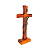 Cruz de Mesa Rustica em Madeira - 14 cm - O Pacote com 3 Peças - Cód.: 9847 - Imagem 3