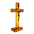 Cruz de Mesa em Madeira - 14,5 cm - O Pacote com 3 Peças - Cód.: 9859 - Imagem 3