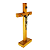 Cruz de Mesa em Madeira - 20,5 cm - O Pacote com 3 Peças - Cód.: 9858 - Imagem 3