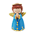 Anjo da Guarda Infantil em Resina - Azul - O Pacote com 3 Peças - Cód.: 5502 - Imagem 1