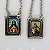 Escapulário em Aço Inox com Foto Colorida, Sagrado Coração de jesus e Nossa Senhora do Carmo - O pacote com 6 peças - Cód.: 8848 - Imagem 1