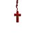 Pulseira Terço de Acrílico com Entremeio Resinado de Jesus Misericordioso na Cor Vermelha - O Pacote com 6 peças - Cód.: 8974 - Imagem 3
