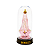 Imagem Nossa Senhora de Fátima em Plástico Transparente com LED e Cúpula e Base Cor Ouro Velho - A Unidade - Ref.: IR.FA.75 - Imagem 3