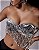 Croped Anitta | Paetê Preto/prata - Imagem 2