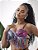 Croped Anitta | Paetê Preto/colorido - Imagem 1