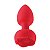 Plug anal com Led em silicone com vibrador e Controle Remoto Vermelho - Imagem 2