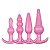 Kit com 4 Plug anal Rosa - Imagem 1