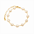 Pulseira Elegante Pérolas Moedas - Banhado Ouro - Imagem 2