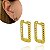 Argola Quadrada Folheado em Ouro 18K - SEMIJOIA - Imagem 1