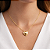Colar pingente Coração - Banhado Ouro 18k - Imagem 2