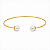 Bracelete com Pérolas - Banhado Ouro - Imagem 2